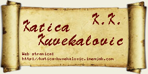 Katica Kuvekalović vizit kartica